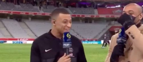 Kylian Mbappé amusé par la question de Thierry Henry sur Hatem Ben Arfa. (crédit Twitter)