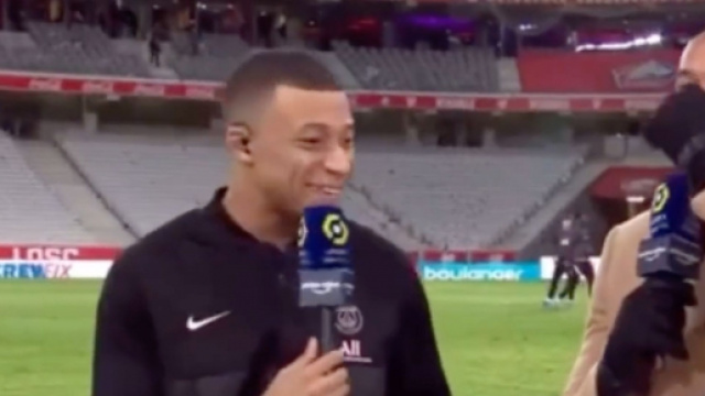Kylian Mbappé amusé par la question de Thierry Henry sur Hatem Ben Arfa. (crédit Twitter)