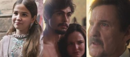 Isadora, Elisa e Matias em 'Além da Ilusão' (Fotomontagem/TV Globo)