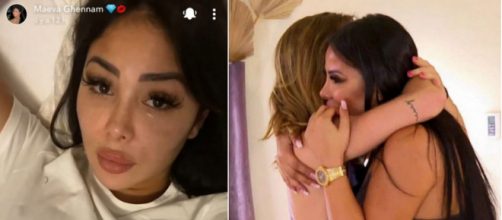 Les Marseillais au Mexique : Maeva Ghennam réagit en larmes à la révélation du piège des comédiens et aux 10 ans du programme. Source : Snapchat