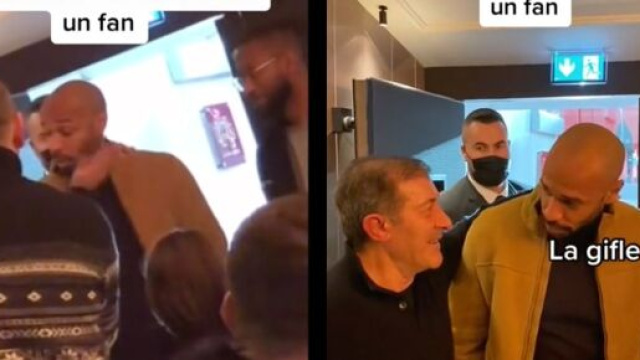 Thierry Henry agacé par le comportement d'un fan. (crédit Tik Tok)