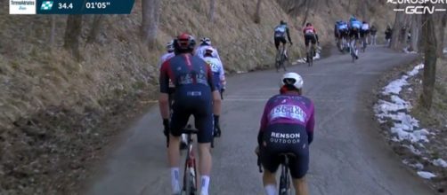 Remco Evenepoel staccato sul Monte Carpegna