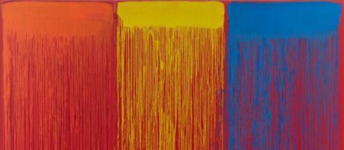 Pat Steir's 'Roman Rainbow' (Image source: Elisabeth Bernstein/Gagosian Gallery)