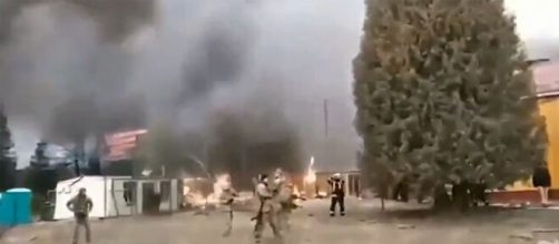 Bombardeo en la base militar Yavoriv (Captura vídeo RRSS)