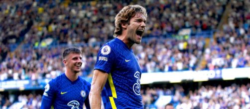 Chelsea, esultanza di Marcos Alonso.