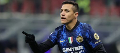 In foto Sanchez, attaccante dell'Inter.