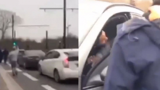 Kurzawa chahut&eacute; par des fans du PSG (cr&eacute;dit Twitter)