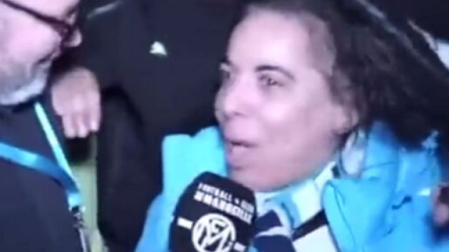 Une supportrice niçoise de l'OM fait le buzz (capture YouTube)