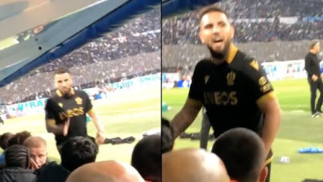 Andy Delort insulte des fans de l'OM au Stade Vélodrome. (crédit Twitter)