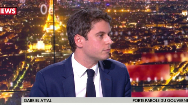 Gabriel Attal (TPMP) sur le plateau de CNews. Source : capture d’écran CNEWS