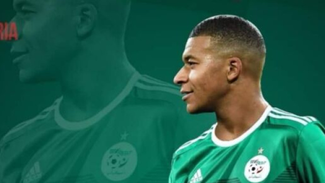 Montage Photo Kylian Mbappé maillot algérie
