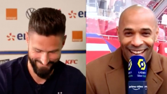 Thierry Henry charrie Olivier Giroud sur le record de buts en équipe de France. (crédit capture Prime Video)