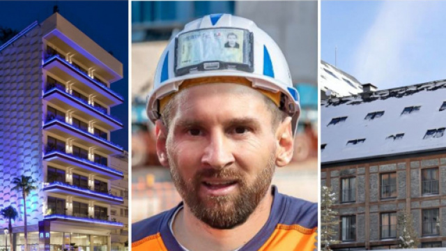 Leo Messi et son hôtel ne font pas l'unanimité. (crédit montage photo)