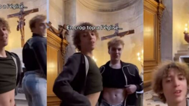 Après avoir twerké dans une église, Benjamin Ledig a décidé de provoquer les musulmans en dansant sur une sourate du Coran - Source : Tik Tok