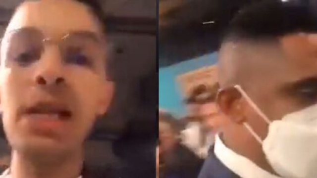 Samuel Eto'o pris à partie par un fan algérien. (crédit réseaux sociaux)