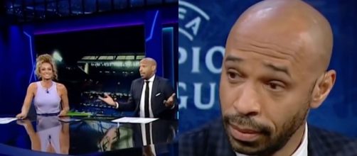 Thierry Henry cash au moment de répondre à la question d'une jourrnaliste. (crédit capture Instagram)