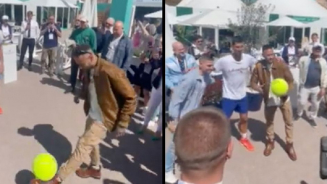 Novak Djokovic présent avec Marco Verratti et Neymar à Monaco. (crédit Twitter)