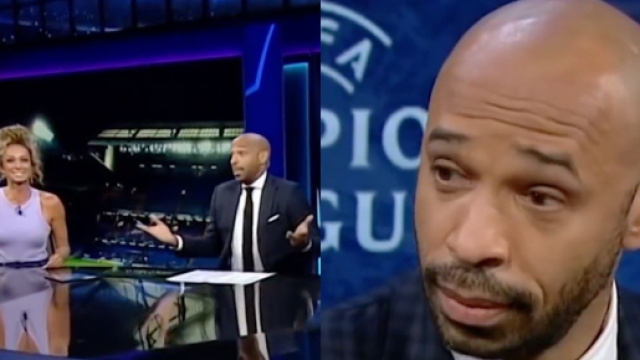 Thierry Henry cash au moment de répondre à la question d'une jourrnaliste. (crédit capture Instagram)