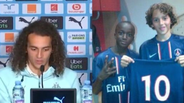 Guendouzi moqué par les fans du PSG pour son nouvel amour pour l'OM. (crédit Twitter)