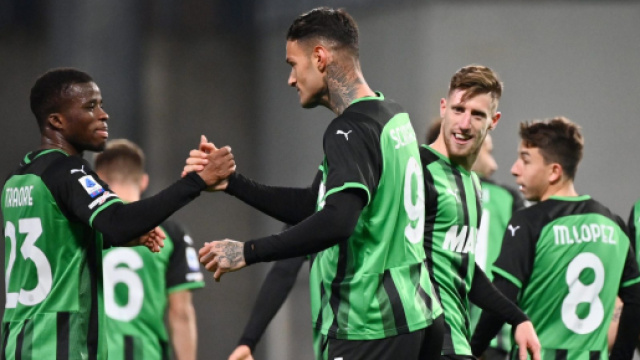 Scamacca e Traor&egrave;, giocatori del Sassuolo.