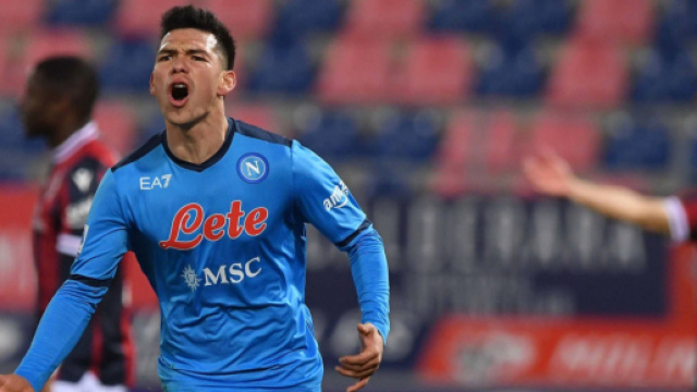 In foto Hirving Lozano, attaccante del Napoli.