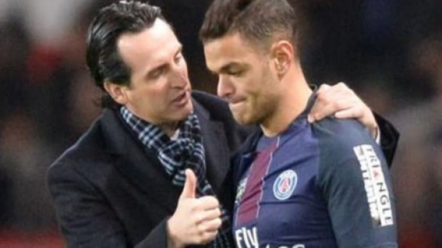 Unai Emery et Hatem Ben Arfa. Source : Capture Twitter