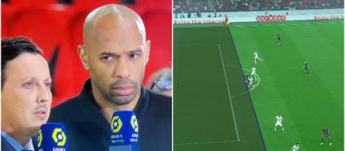 La réaction de Thierry Henry sur la but refusé de Saliba fait le buzz (capture YouTube)