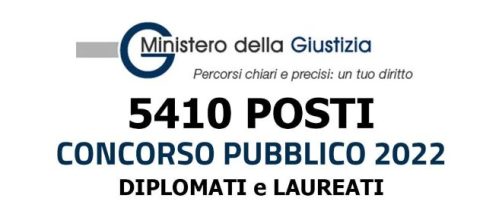 Ministero della Giustizia, concorso per 5410 posti: scadenza della domanda il 28 aprile