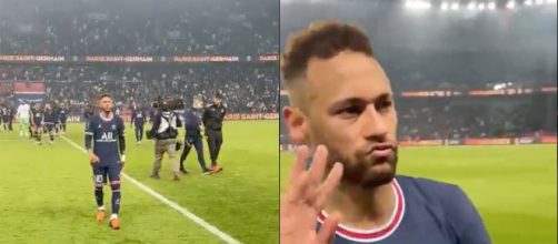 Neymar Jr pas des plus heureux au moment de gagner le titre avec le PSG. (crédit PSG TV)
