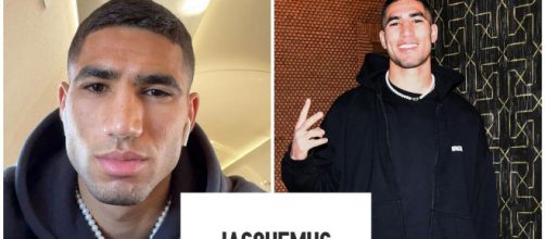 Achraf Hakimi soupçonné de porter du faux 'Jacquemus', les fans s'amusent (captures Instagram)