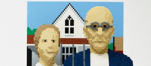 Nathan Sawaya's "American Gothic" (Image source: Courtesy of the artist)