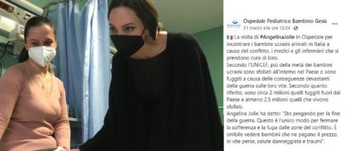 Angelina Jolie durante la visita a Roma.