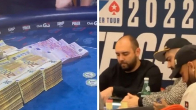 Neymar à Monaco, il flambe au poker, 1 million d'euros sur la table (capture YoH ViraL Twitter)