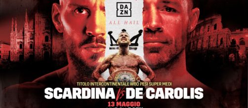 Scardina vs De Carolis: venerdì 13 maggio in diretta su DAZN