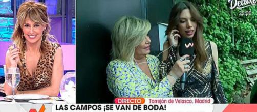 Terelu Campos ha estado acompañada por Alejandra Rubio durante la boda (Captura de pantalla de Telecinco)
