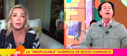 Pipi Estrada ha explicado que la conversación de Rocío Carrasco y Fidel Albiac se produjo en un restaurante (Captura de pantalla de Telecinco)