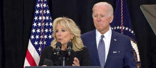 The Bidens spoke to relatives of those killed in the May 14 mass shooting in Buffalo, New York (Image source: The White House/YouTube)