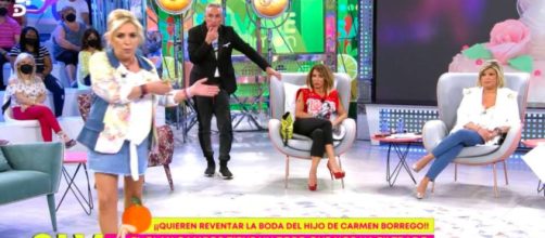 Carmen Borrego ha intentado desmentir la información vertida por Kiko Hernández (Captura de pantalla de Telecinco)