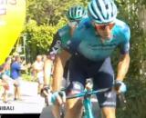 Vincenzo Nibali nella tappa di Torino del Giro d'Italia.