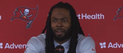 Sherman was recruited by Brady to the Bucs (Image Credit: Tampa Bay Buccaneers/YouTube)