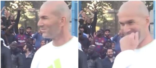La réaction de Zinedine Zidane quand des supporters crient "Zizou à Paris" (captures YouTube)