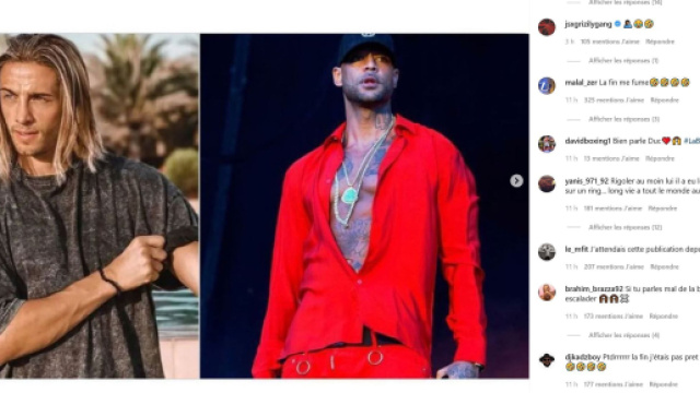 Dylan tacle de nouveau Booba dans un post - Source : montage, Instagram