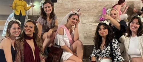 Il Paradiso delle signore: l'attrice di Elena, Gabriella, Clelia e altre fanno festa.