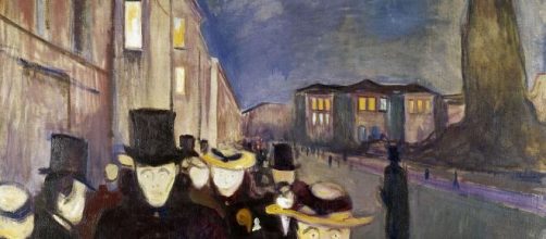 Edvard Munch’s "Evening on Karl Johan" (Image source: Wikimedia Commons)