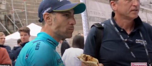 Vincenzo Nibali all'arrivo di Verona del Giro d'Italia.