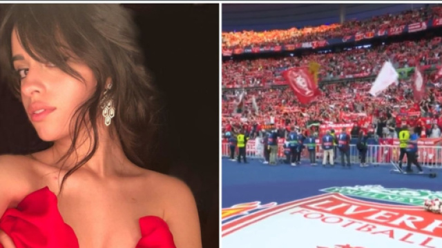 Camila Cabello agacée par les fans de football ce samedi au Stade de France. (crédit Twitter)