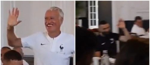 Didier Deschamps imite Karim Benzema et sa célébration, la vidéo fait parler (capture YouTube)