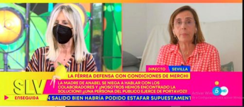 La madre de Anabel Panoja fue víctima de un juego de 'Sálvame' (Captura de pantalla de Telecinco)