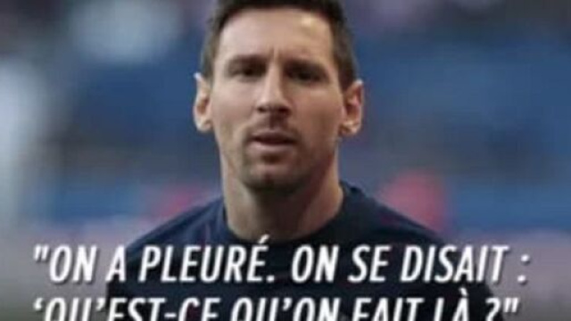 'Qu'est ce quon fait là' Leo Messi en pleure et au plus mal au PSG, il balance (capture YouTube)