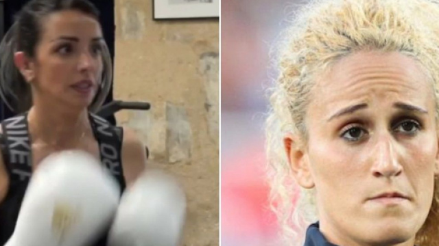 Motivée pas l'affaire Hamraoui, Hayet Abidal boxe et Estelle Mossely réagit (captures YouTube)